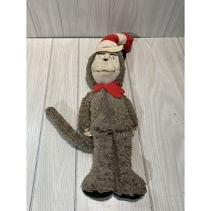 Cat in the Hat Plush 17" Dr Seuss Vintage Eden 1979 ‘70s Red Gray Tag Retro NY